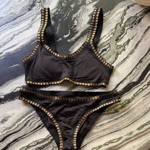Black and Gold Women's Bikini Set